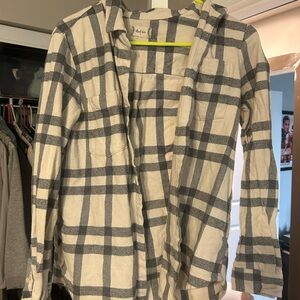 Altar’d state grey/white flannel, size small